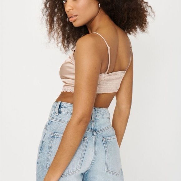 Garage Lace Trim Satin Cami Top - Picture 3 of 5